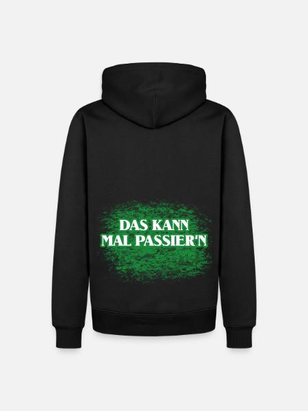 Shit happens Spruch - Männer Premium Bio Hoodie - Schwarz