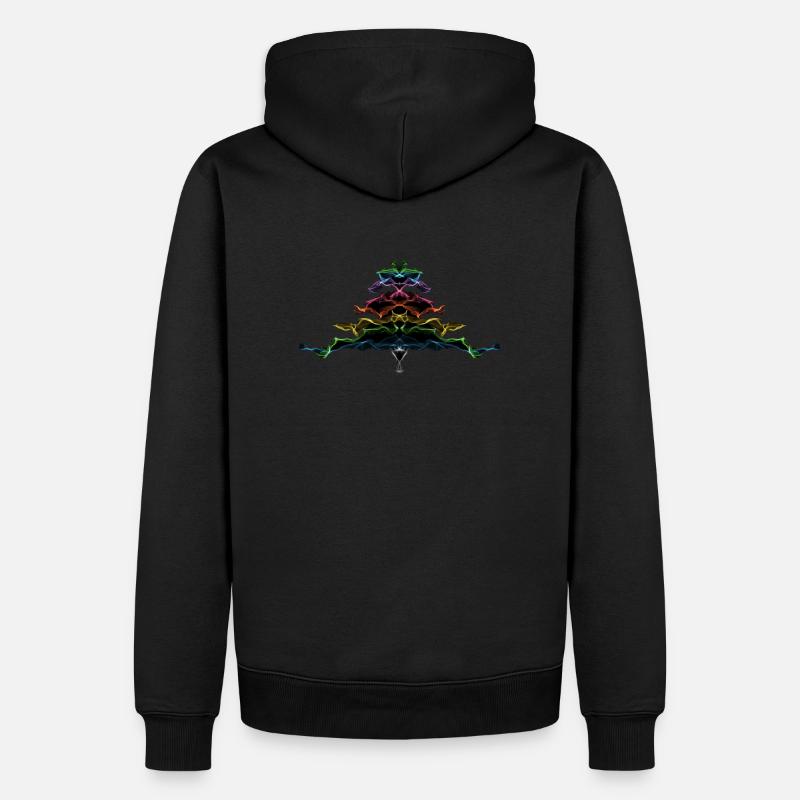 Weihnachtsbaum Regenbogen / Weihnachtsbaum Regenbogen - Männer Premium Bio Hoodie - Schwarz