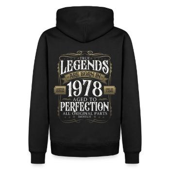 Légende 1978 44ème Anniversaire Cadeau Hommes Drôle - Sweat à capuche Premium bio Homme - noir - Dos - Nico (187cm)