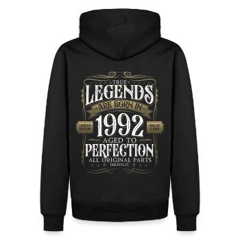 Légende 1992 30e anniversaire Cadeau Hommes Drôle - Sweat à capuche Premium bio Homme - noir - Dos - Nico (187cm)