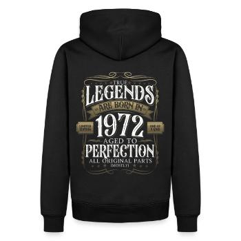 Légende 1972 50ème Anniversaire Cadeau Hommes Drôle - Sweat à capuche Premium bio Homme - noir - Dos - Nico (187cm)