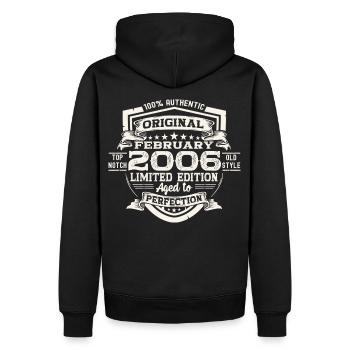 February 2006 17th birthday gift man - Men’s Premium Organic Hoodie - black - Back - Nico (187cm)
