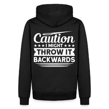 Discus Throw Discus Thrower Athletics Discus - Men’s Premium Organic Hoodie - black - Back - Nico (187cm)