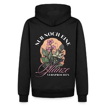 Nur noch eine Pflanze Versprochen: Naturfreunde - Männer Premium Bio Hoodie - Schwarz - Hinten - Nico (187cm)