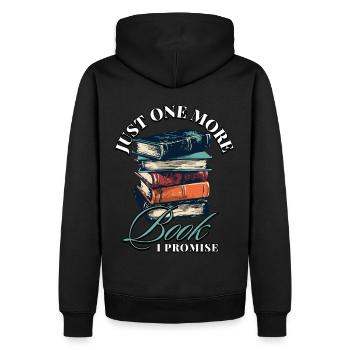 Encore un livre que je promets: Bookworms Design - Sweat à capuche Premium bio Homme - noir - Dos - Nico (187cm)