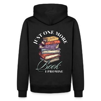 Encore un livre que je promets: Bookworms Design - Sweat à capuche Premium bio Homme - noir - Dos - Nico (187cm)