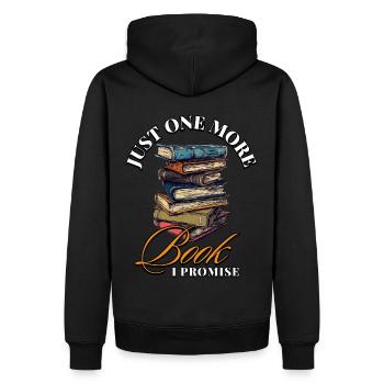 Encore un livre que je promets: Bookworms Design - Sweat à capuche Premium bio Homme - noir - Dos - Nico (187cm)