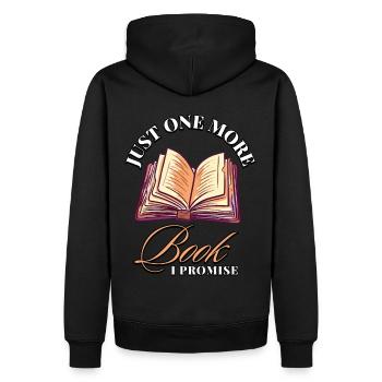 Encore un livre que je promets: Bookworms Design - Sweat à capuche Premium bio Homme - noir - Dos - Nico (187cm)
