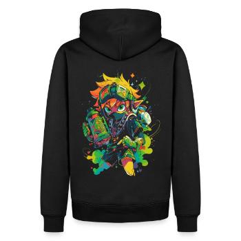 The Forest Boy : Design cool de la légende du jeu vidéo - Sweat à capuche Premium bio Homme - noir - Dos - Nico (187cm)