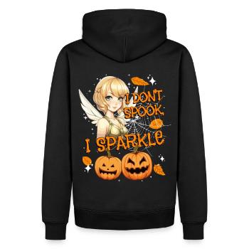 Halloween-Fee Verkleidung I don't spook, I sparkle - Männer Premium Bio Hoodie - Schwarz - Hinten - Nico (187cm)