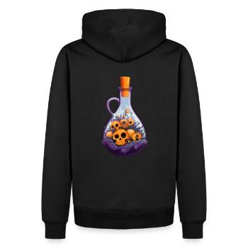 Creepy Skulls: Candy Collectors Halloween - Men’s Premium Organic Hoodie - black - Back - Nico (187cm)
