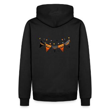 Spooky Halloween: vêtements de citrouille cool - Sweat à capuche Premium bio Homme - noir - Dos - Nico (187cm)