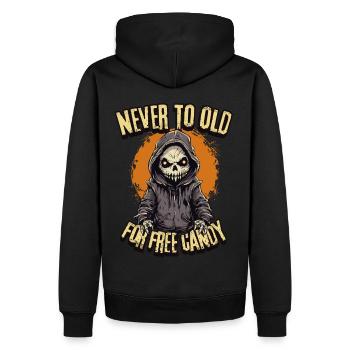 Faucheuse effrayante avec pleine lune pour les vieux - Sweat à capuche Premium bio Homme - noir - Dos - Nico (187cm)