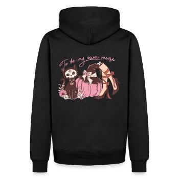 Design vintage d’Halloween: Être ma sorcière ow - Sweat à capuche Premium bio Homme - noir - Dos - Nico (187cm)