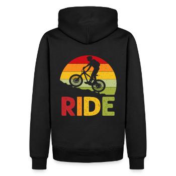 Design de vélo sportif pour motards et cyclistes VTT - Sweat à capuche Premium bio Homme - noir - Dos - Nico (187cm)