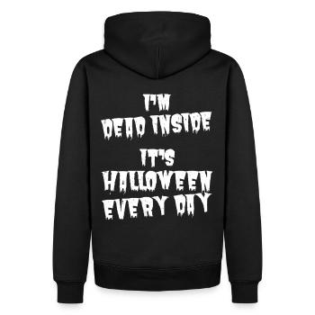 Halloween for Introverts I'm dead inside - Men’s Premium Organic Hoodie - black - Back - Nico (187cm)