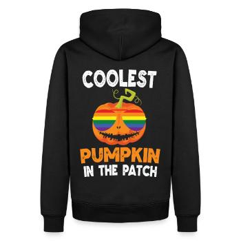Citrouille d’Halloween « La plus cool du patch » - Sweat à capuche Premium bio Homme - noir - Dos - Nico (187cm)