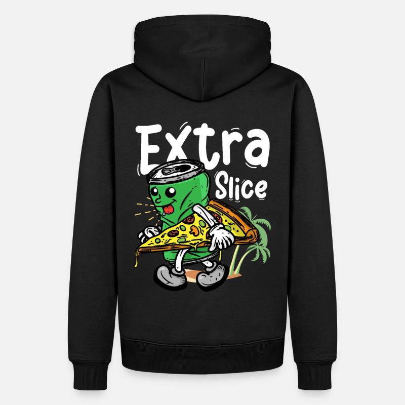 Extra slice - Männer Premium Bio Hoodie - Schwarz