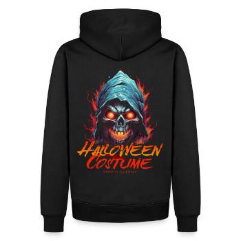 Faucheuse avec feu: costume d’Halloween pour femmes - Sweat à capuche Premium bio Homme - noir - Dos - Nico (187cm)