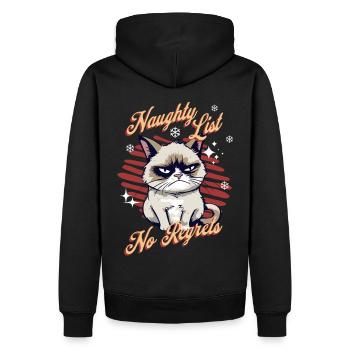 Wütende Katze Xmas Sarkastisch Lustige Katze Meme - Männer Premium Bio Hoodie - Schwarz - Hinten - Nico (187cm)