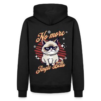 Wütende Katze Xmas Sarkastisch Lustige Katze Meme - Männer Premium Bio Hoodie - Schwarz - Hinten - Nico (187cm)