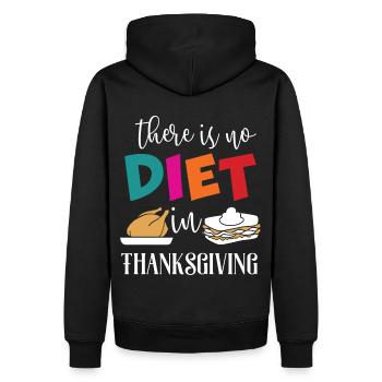 Il n’y a pas de régime : drôle de dinde de Thanksgiving - Sweat à capuche Premium bio Homme - noir - Dos - Nico (187cm)