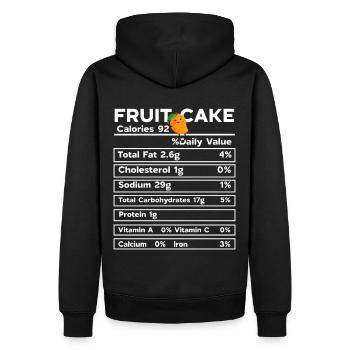 Gâteau aux fruits drôle pour la nutrition de Thanksgiving en famille - Sweat à capuche Premium bio Homme - noir - Dos - Nico (187cm)