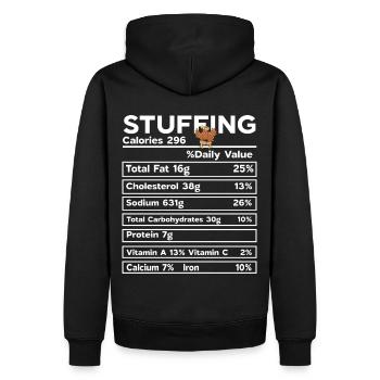 Farce amusante pour la nutrition de Thanksgiving en famille - Sweat à capuche Premium bio Homme - noir - Dos - Nico (187cm)