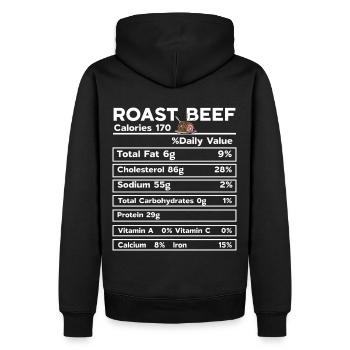 Tarte aux pommes drôle pour la nutrition de Thanksgiving en famille - Sweat à capuche Premium bio Homme - noir - Dos - Nico (187cm)