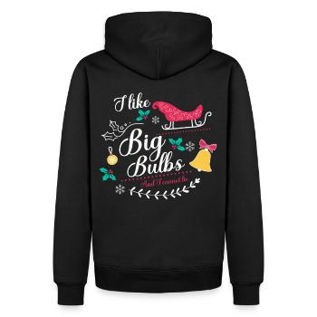J’aime Big Bulbs et je ne peux pas mentir - Noël - Sweat à capuche Premium bio Homme - noir - Dos - Nico (187cm)