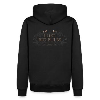 J’aime Big Bulbs et je ne peux pas mentir - Noël - Sweat à capuche Premium bio Homme - noir - Dos - Nico (187cm)