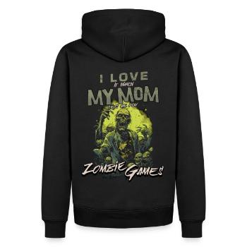 I love my Mom Zombie Videospiele für Zocker Gamer - Männer Premium Bio Hoodie - Schwarz - Hinten - Nico (187cm)