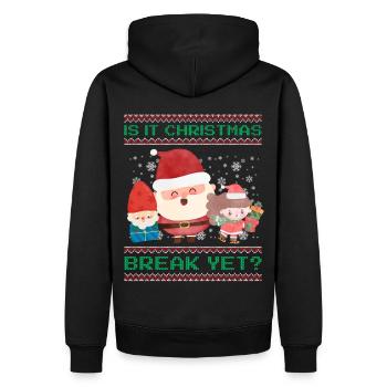 Is It Christmas Break Yet? Santa Claus teacher - Men’s Premium Organic Hoodie - black - Back - Nico (187cm)