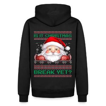 Is It Christmas Break Yet? Santa Claus teacher - Men’s Premium Organic Hoodie - black - Back - Nico (187cm)