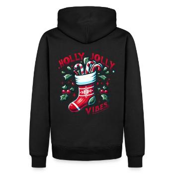 Jolly Vibes Noël Vacances en famille Noël drôle - Sweat à capuche Premium bio Homme - noir - Dos - Nico (187cm)