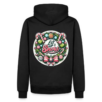 Let it Snow - Funny Holidays Funny Christmas - Männer Premium Bio Hoodie - Schwarz - Hinten - Nico (187cm)