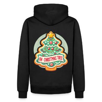 Oh sapin de Noël - Vacances drôles Noël drôle - Sweat à capuche Premium bio Homme - noir - Dos - Nico (187cm)