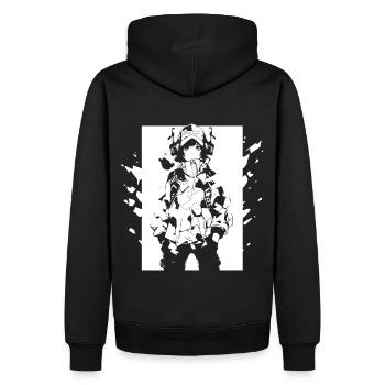 Le cool Cyberpunk Style Anime Boy Otaku de Shibuya - Sweat à capuche Premium bio Homme - noir - Dos - Nico (187cm)