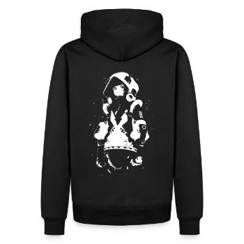 Le cool Cyberpunk Style Anime Boy Otaku de Shibuya - Sweat à capuche Premium bio Homme - noir - Dos - Nico (187cm)