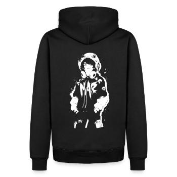 Le cool Cyberpunk Style Anime Boy Otaku de Shibuya - Sweat à capuche Premium bio Homme - noir - Dos - Nico (187cm)