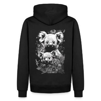 Cute and adorable koala babies - Men’s Premium Organic Hoodie - black - Back - Nico (187cm)