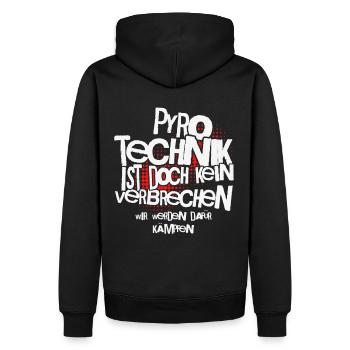 La pyrotechnie n’est pas un crime - Meme Spruch - Sweat à capuche Premium bio Homme - noir - Dos - Nico (187cm)