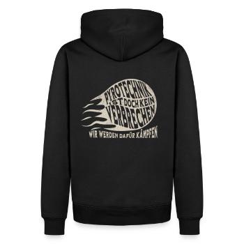 La pyrotechnie n’est pas un crime - Meme Spruch - Sweat à capuche Premium bio Homme - noir - Dos - Nico (187cm)