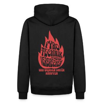 Pyrotechnics are not a crime - Meme Spruch - Men’s Premium Organic Hoodie - black - Back - Nico (187cm)