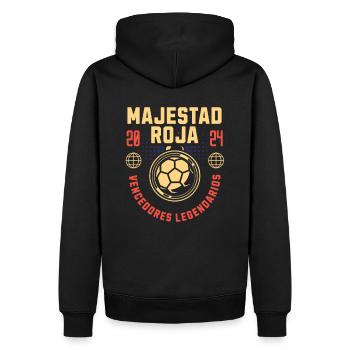 Spanien Champion Spanische Flagge Meister 2024 - Männer Premium Bio Hoodie - Schwarz - Hinten - Nico (187cm)