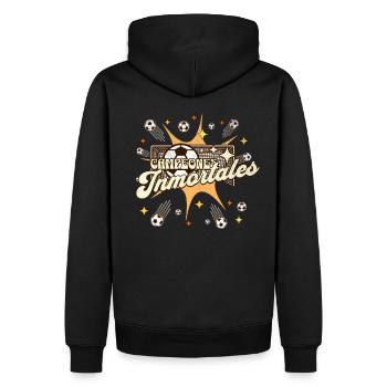 España Meisterschaft 2024 Frauen Männer Spanien - Männer Premium Bio Hoodie - Schwarz - Hinten - Nico (187cm)