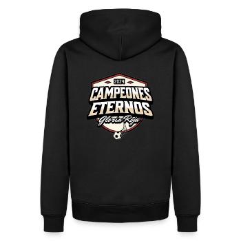 Championnat d’Espagne 2024 Femmes Hommes Drapeau Rouge - Sweat à capuche Premium bio Homme - noir - Dos - Nico (187cm)