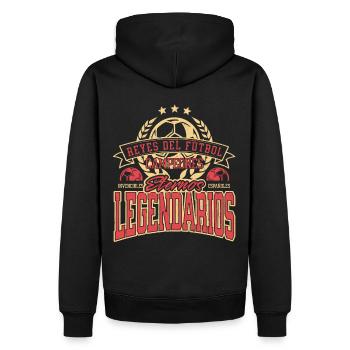 Spanien Meisterschaft 2024 Rot Spanische Flagge - Männer Premium Bio Hoodie - Schwarz - Hinten - Nico (187cm)