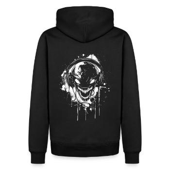 Casque Alien DJ Alien Festival avec UFO - Sweat à capuche Premium bio Homme - noir - Dos - Nico (187cm)
