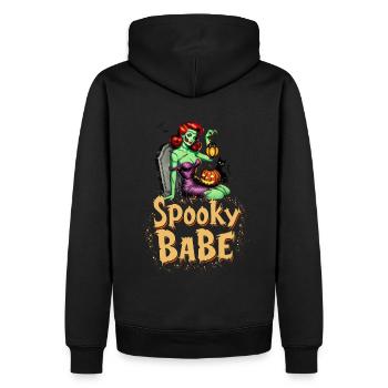 Spooky Babe Retro Zombie Déguisement Femme - Sweat à capuche Premium bio Homme - noir - Dos - Nico (187cm)
